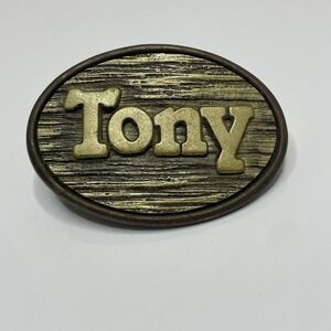 Tony Name Oden‎ Vintage Belt Buckle Made In USA